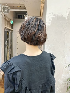 ショートボブニュアンスパーマ