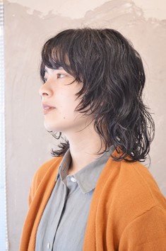 ミディアムウルフパーマ